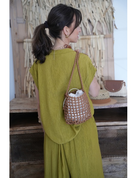 Camicetta verde Sansma E26 - Eleganza chic e comfort