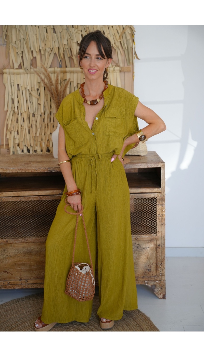 Camicetta verde Sansma E26 - Eleganza chic e comfort