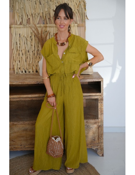 Blusa Sansma Verde E26 – Elegância Chique e Conforto