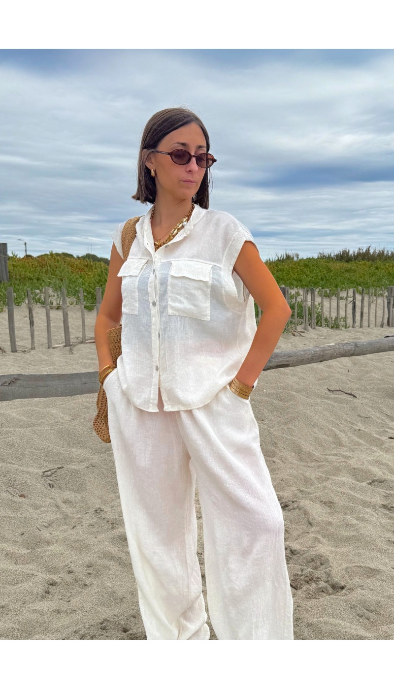 AGATHE Ecru Blouse