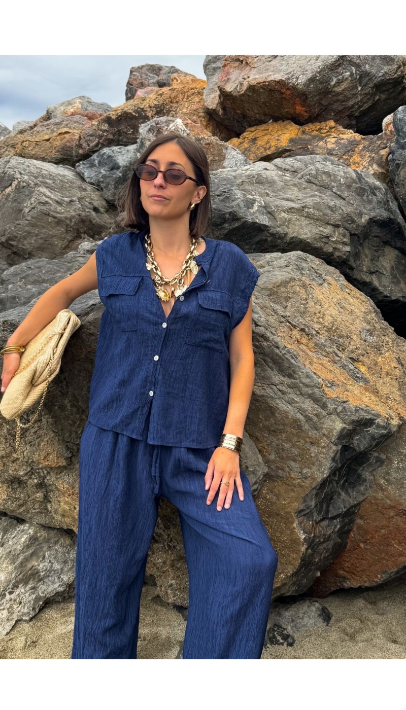 AGATHE Blusa blu scuro