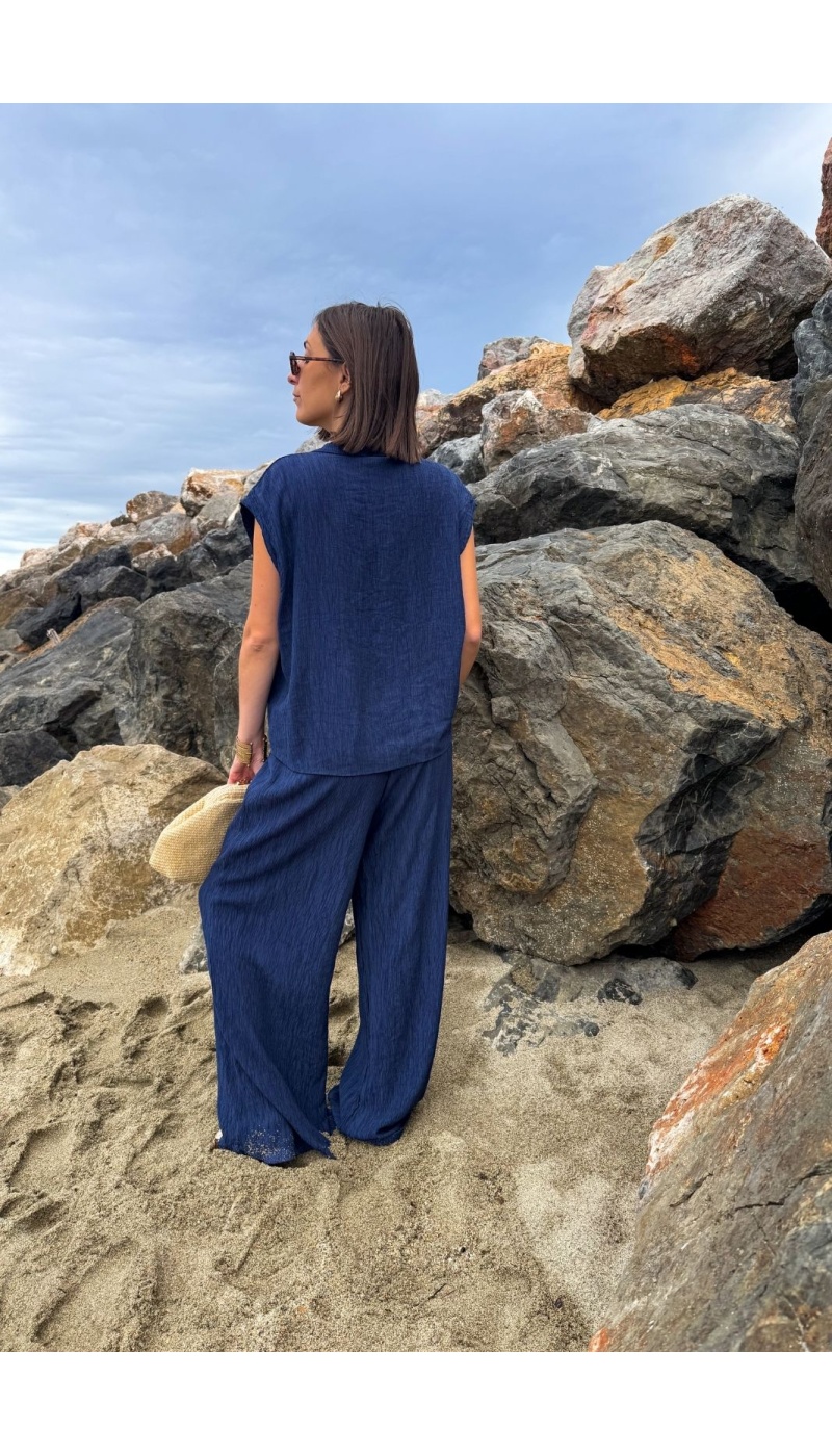 LISON Marineblaue Hose