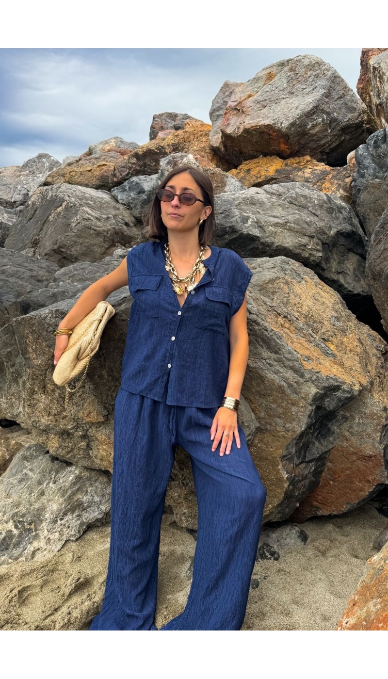 AGATHE Blusa blu scuro