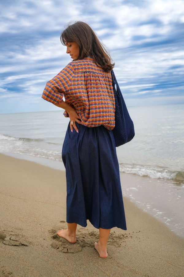 ROMANE Falda vaquera cruda 2