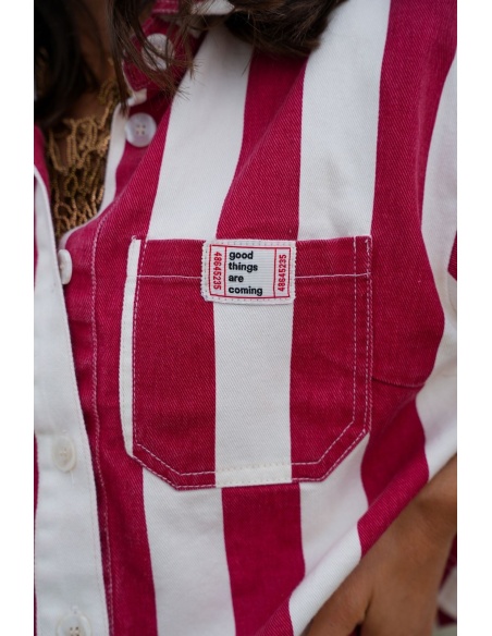 NORA Red/Ecru Striped Jacket