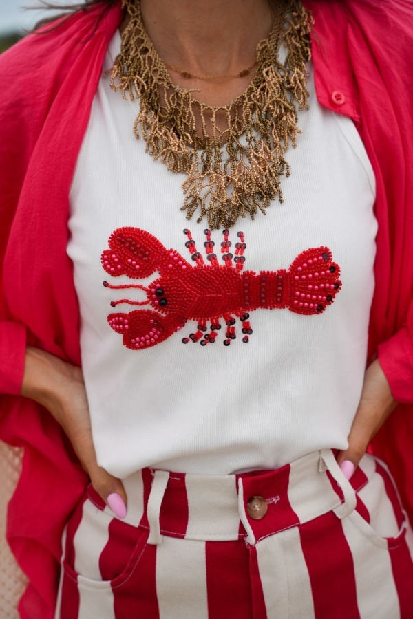 White Lobster Tank Top SOL 2