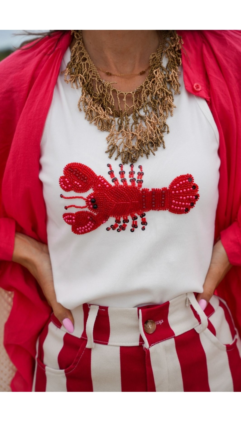 White Lobster Tank Top SOL