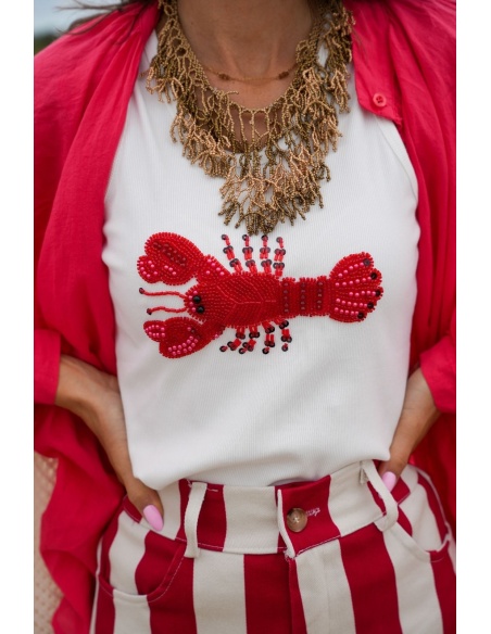 Camiseta sin mangas Langosta Blanca SOL