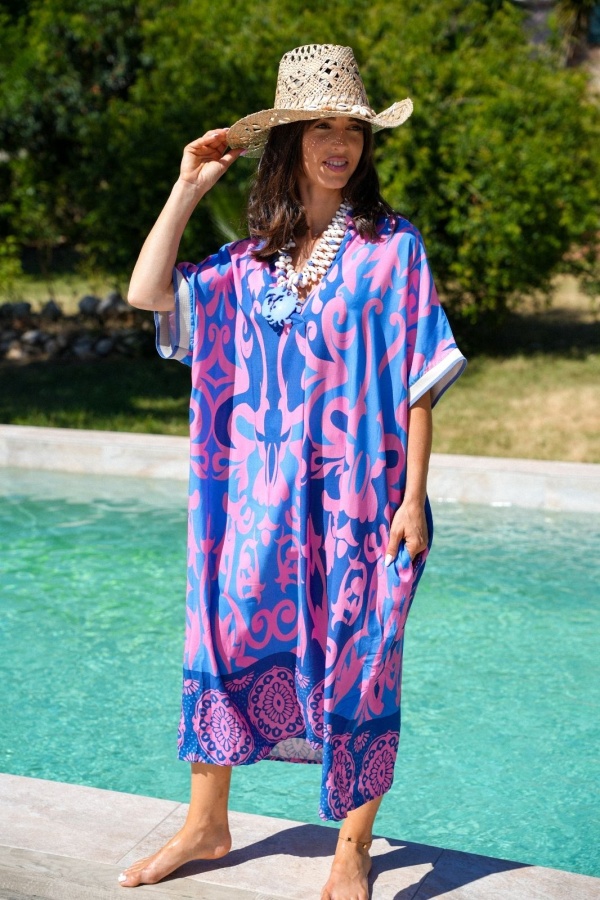 Vestido Largo Rosa Eléctrico VAIANA