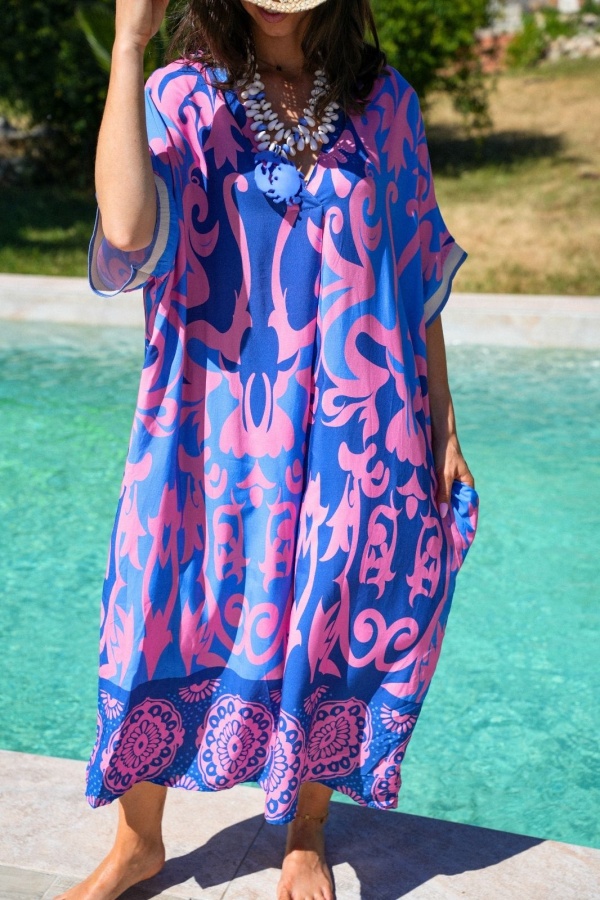 Electric Pink Long Dress VAIANA 2