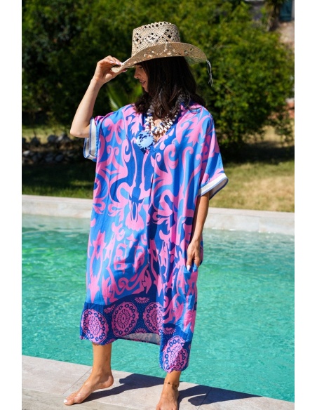 Robe Longue Rose Electrique VAIANA