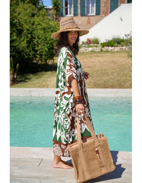 Choco Green Long Dress VAIANA