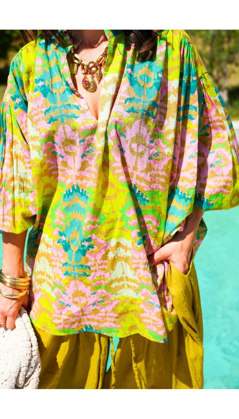 Blusa Banditas Amarillo Rosa PANDORA