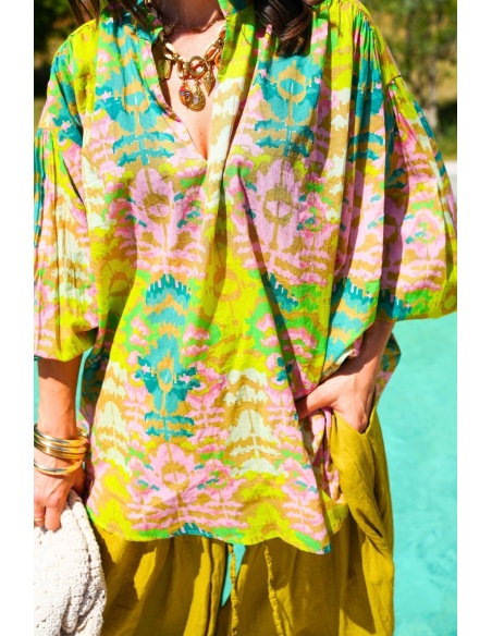Blouse Banditas Jaune Rose PANDORA