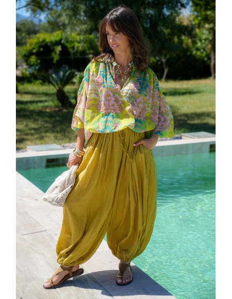 Blouse Banditas Jaune Rose PANDORA