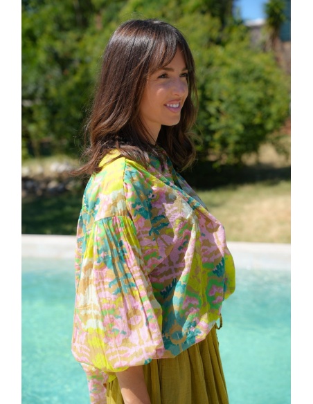 Banditas Blouse Yellow Pink PANDORA
