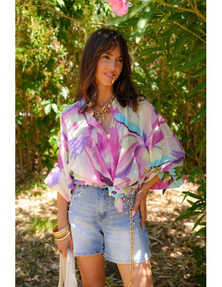 Lilac Spurt Banditas MIRABOLA Blouse