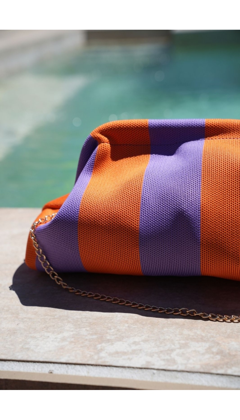 POCHETTE ORANGE VIOLET E26