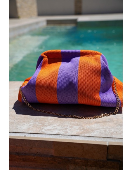 POCHETTE ORANGE VIOLET E26