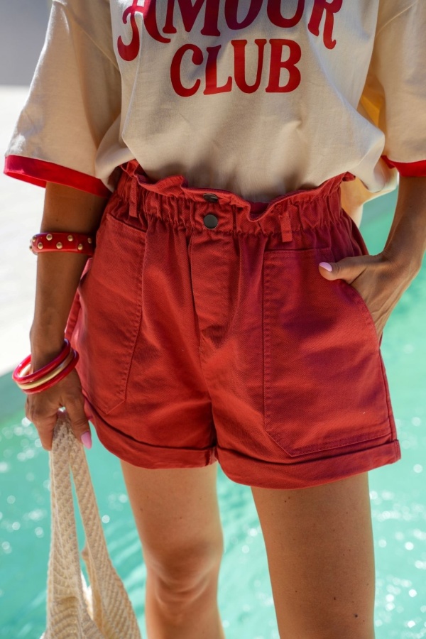 SHORTS FEMME  ROUGE E26 2