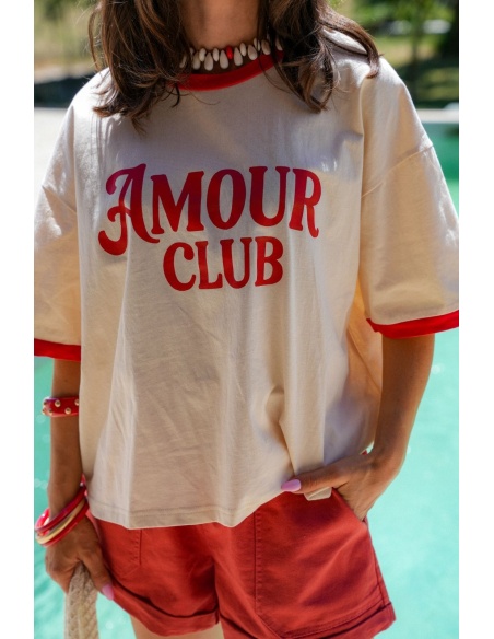 Ecru LOVE CLUB T-shirt
