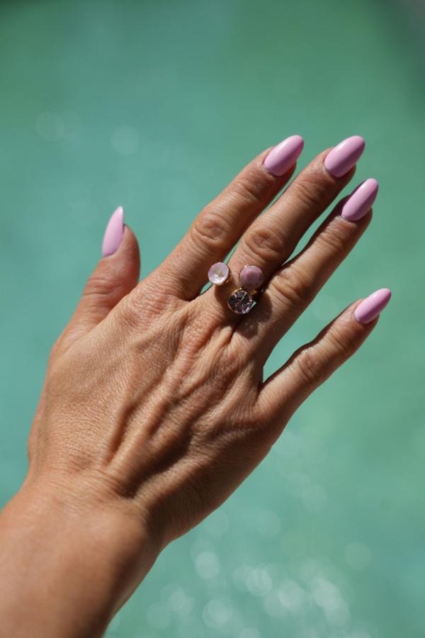 Bague Strass Rose C LIA 2