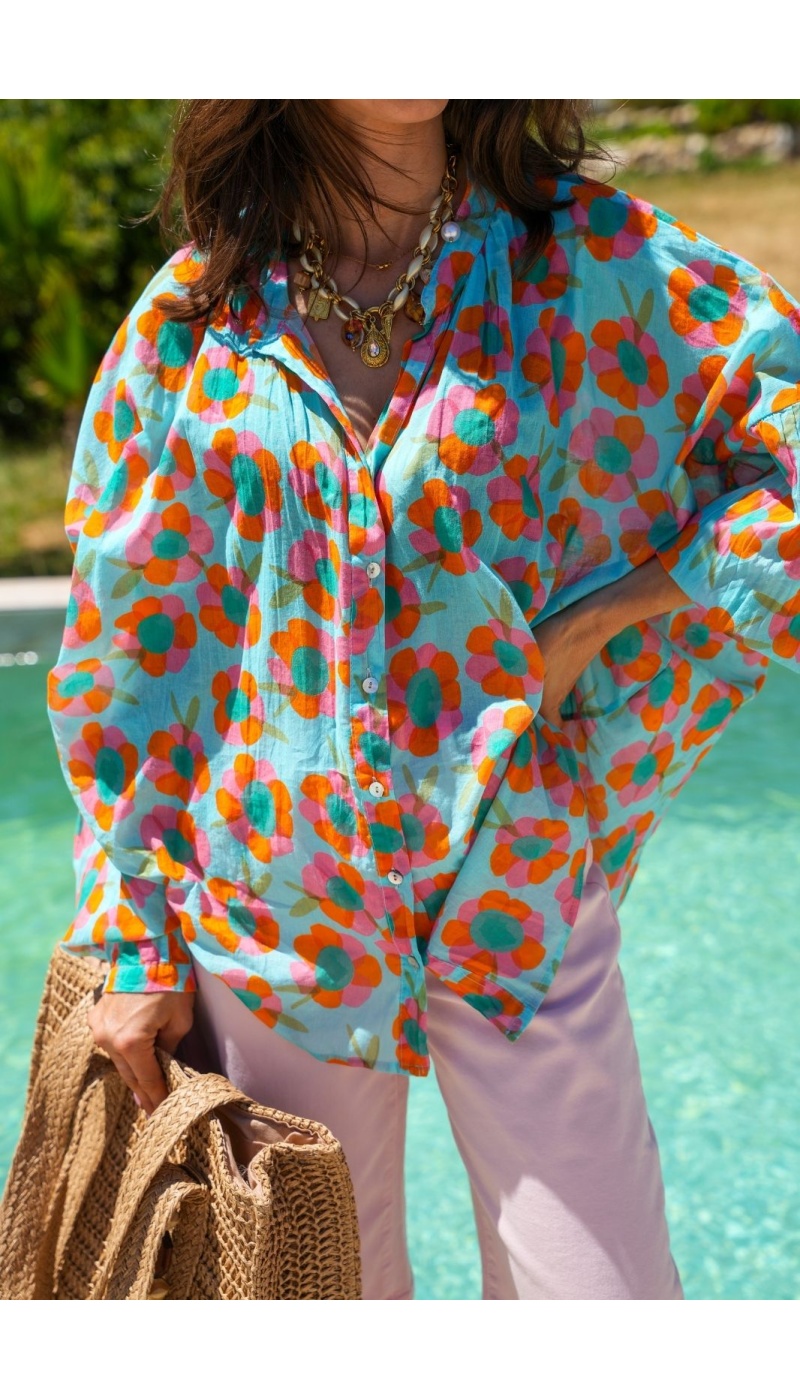 Cameron Bluse Blau Bandiats GIRASO