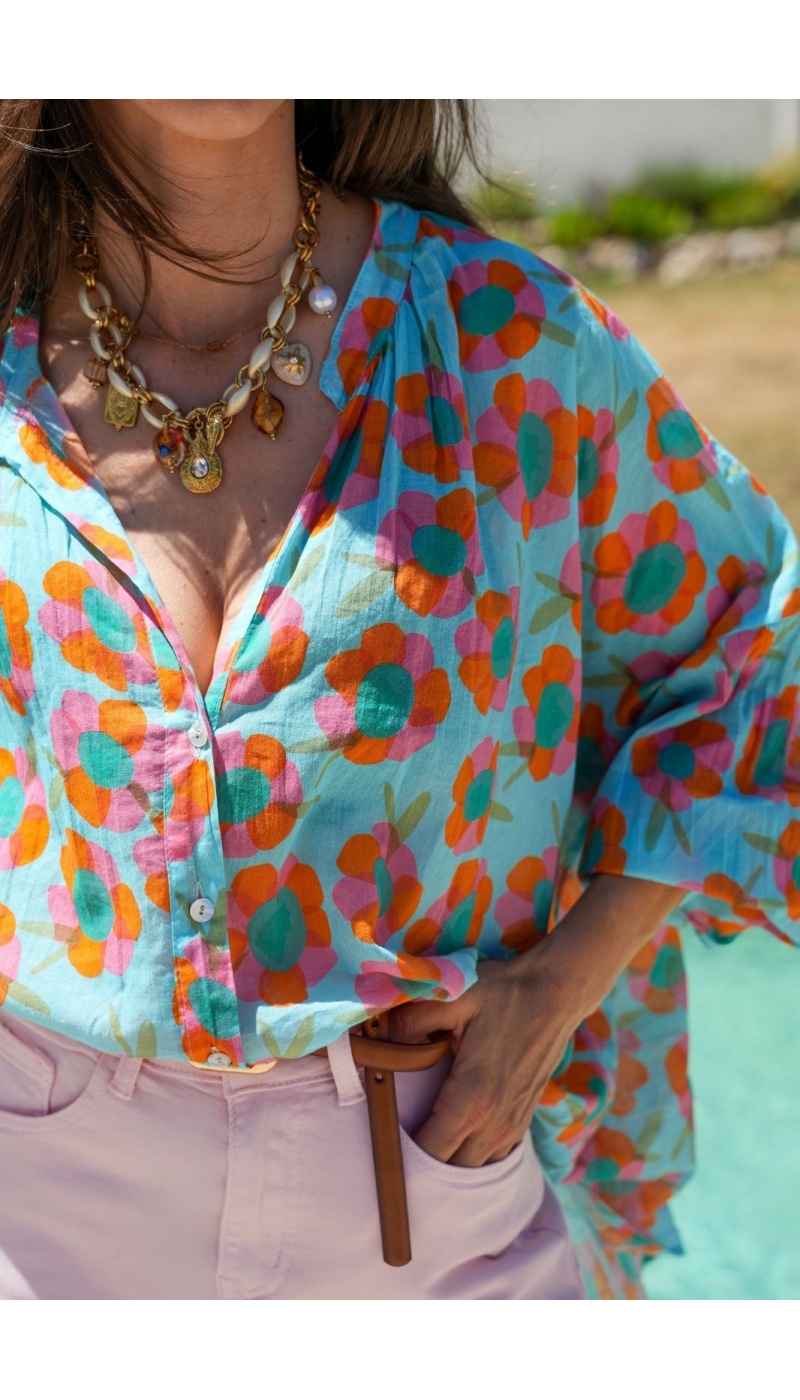 Cameron Bluse Blau Bandiats GIRASO