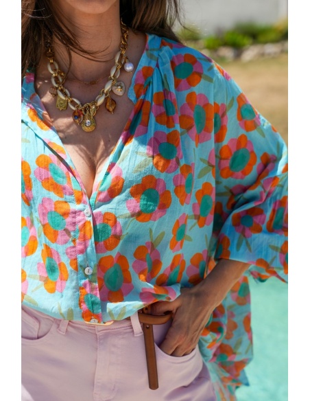 Blusa Cameron Azul Bandiats GIRASO