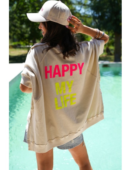 Maglione con paillettes ecru Banditas MIRACH