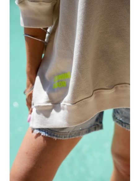 PULL FEMME HAPPY ECRU E26