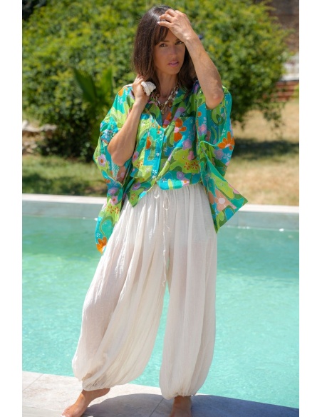 PANTALON FEMME BOULE ECRU E26
