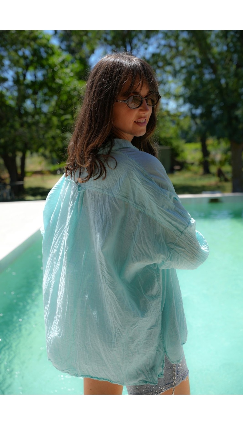 Blusa Banditas AGATA turchese