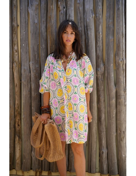 Vestido Flores Amarillo ORLANDINE