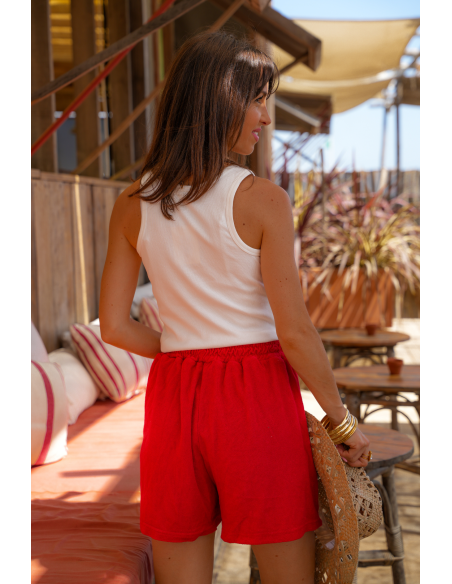 Pantaloncini rossi in spugna MALIBU