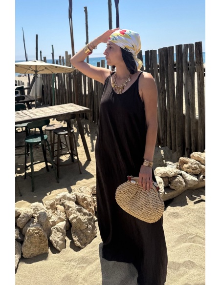 Braunes Perlenkleid GARANCE