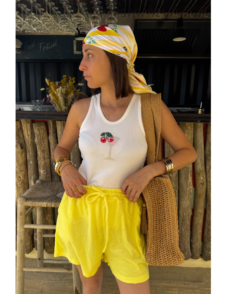 PANTALONCINO DONNA GIALLO ASCIUGAMANO E26