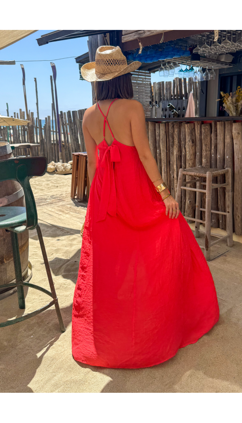 CORAL EMBROIDERED WOMEN’S DRESSES E26