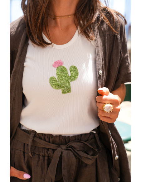WHITE CACTUS TANK TOP E26