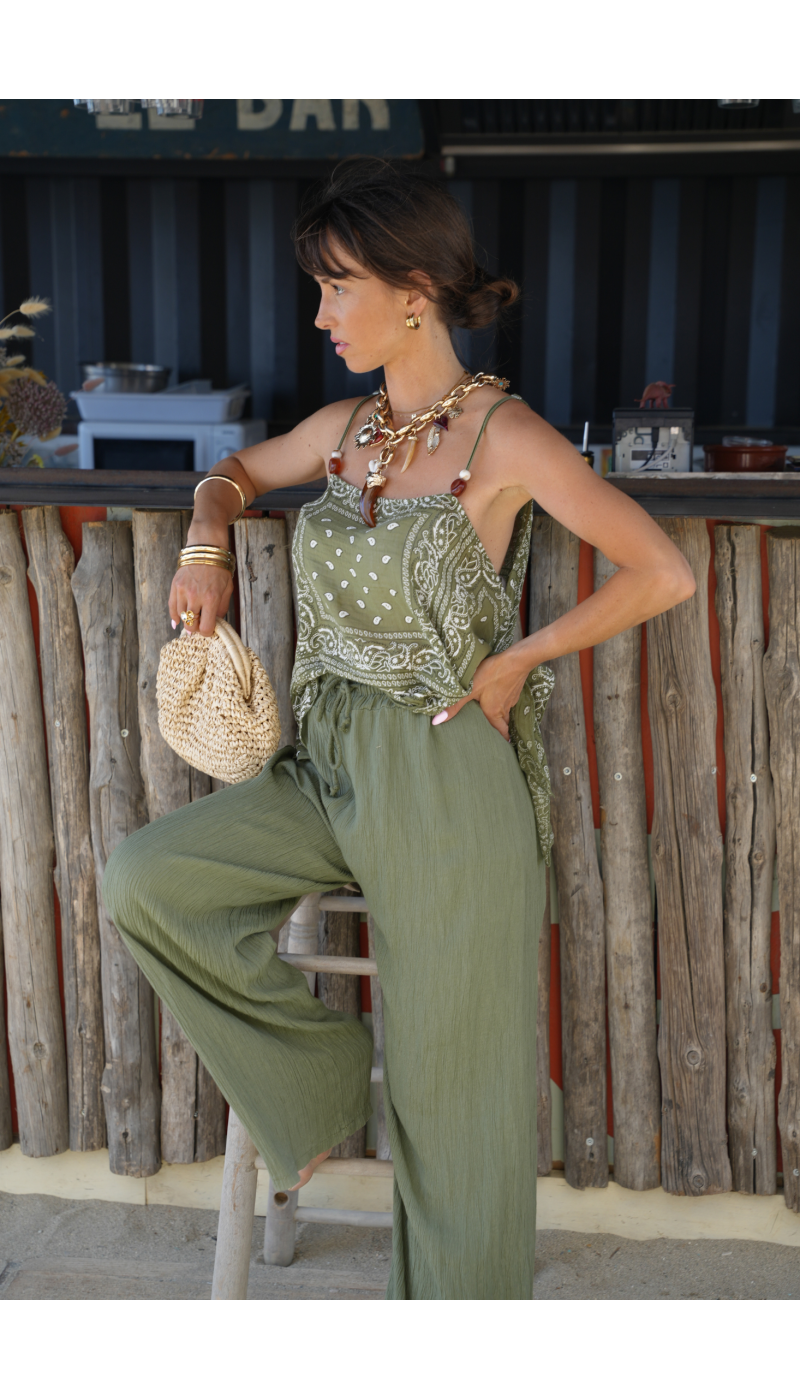 XAMENA Khaki Bandana-Set