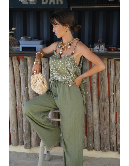 XAMENA Khaki Bandana-Set