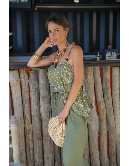 XAMENA Khaki Bandana-Set