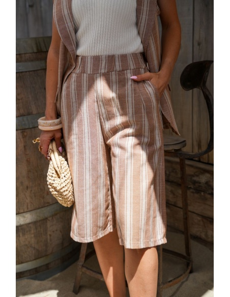 CALÇÕES RISCAS CAMELO FEMININO E26