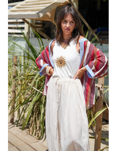 CAMISETA DE TIRANTES BLANCO SOL E26