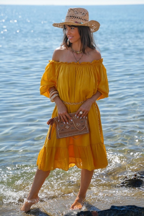 VESTIDOS DE MUJER AMARILLO E26