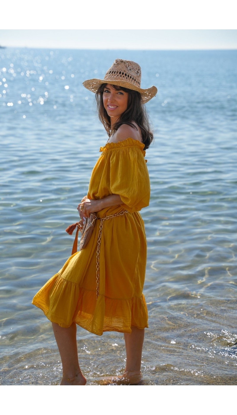 VESTIDOS DE MUJER AMARILLO E26