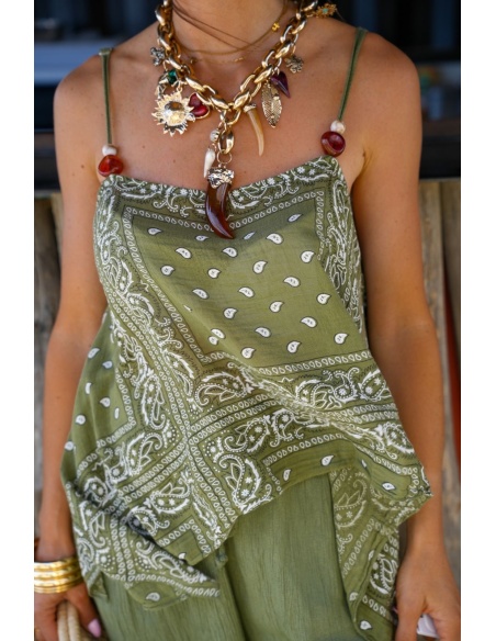 Ensemble Bandana Kaki XAMENA