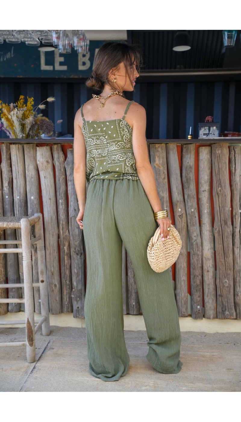 Ensemble Bandana Kaki XAMENA