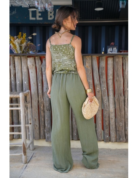 Ensemble Bandana Kaki XAMENA
