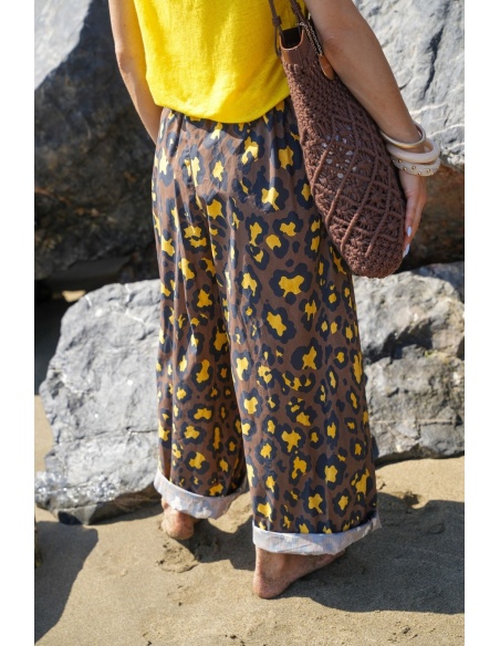 CALÇAS DE MULHER LEOPAR JA/MAR E26